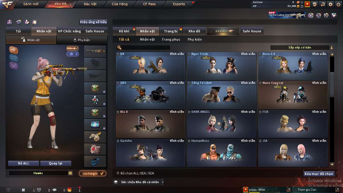 shop acc cf uy tin gia re